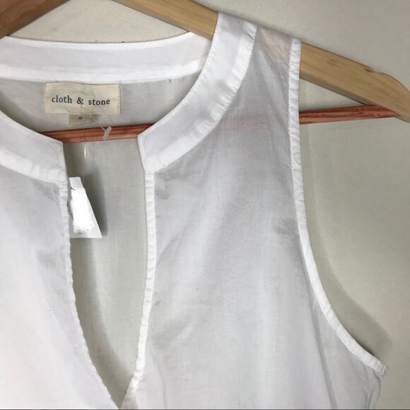Cloth & Stone Sz S White Blouse NWT - Picture 1 of 6